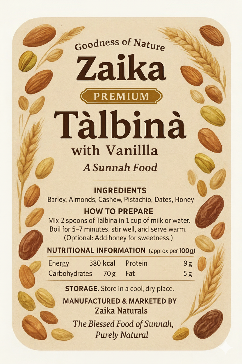 Zaika Premium Talbina: Vanilla Bliss